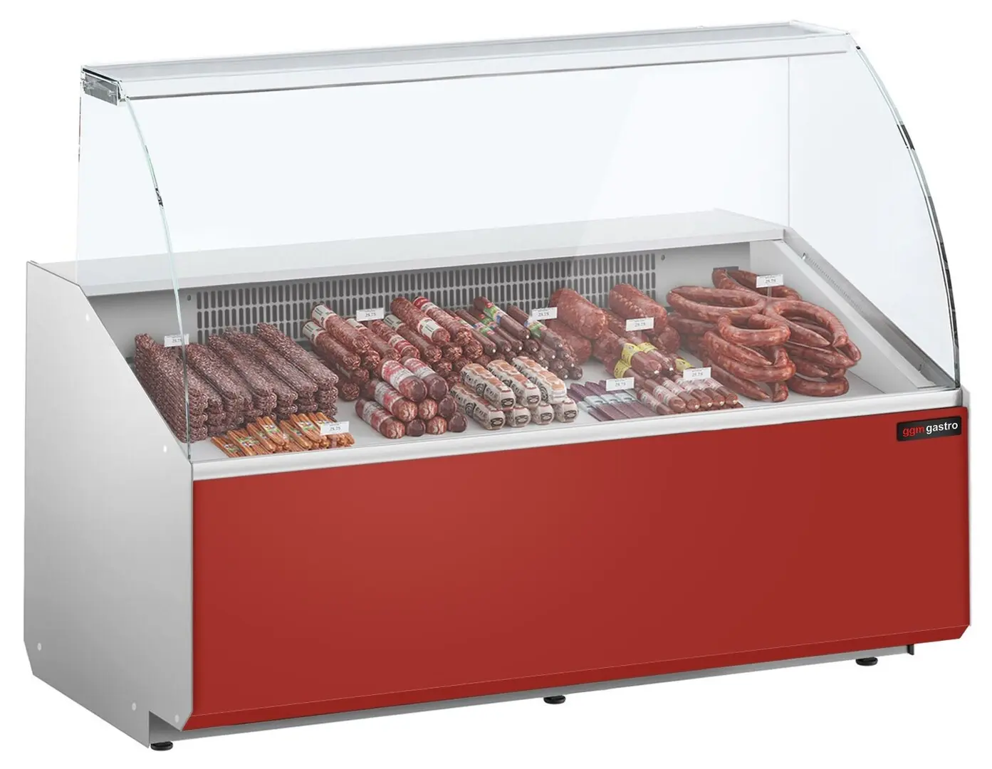 Холодильная витрина для магазина GGM Gastro KTJI159G-R (Red)