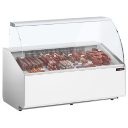 Vitrina frigorifica pentru magazin GGM Gastro KTJI159G-W (White)