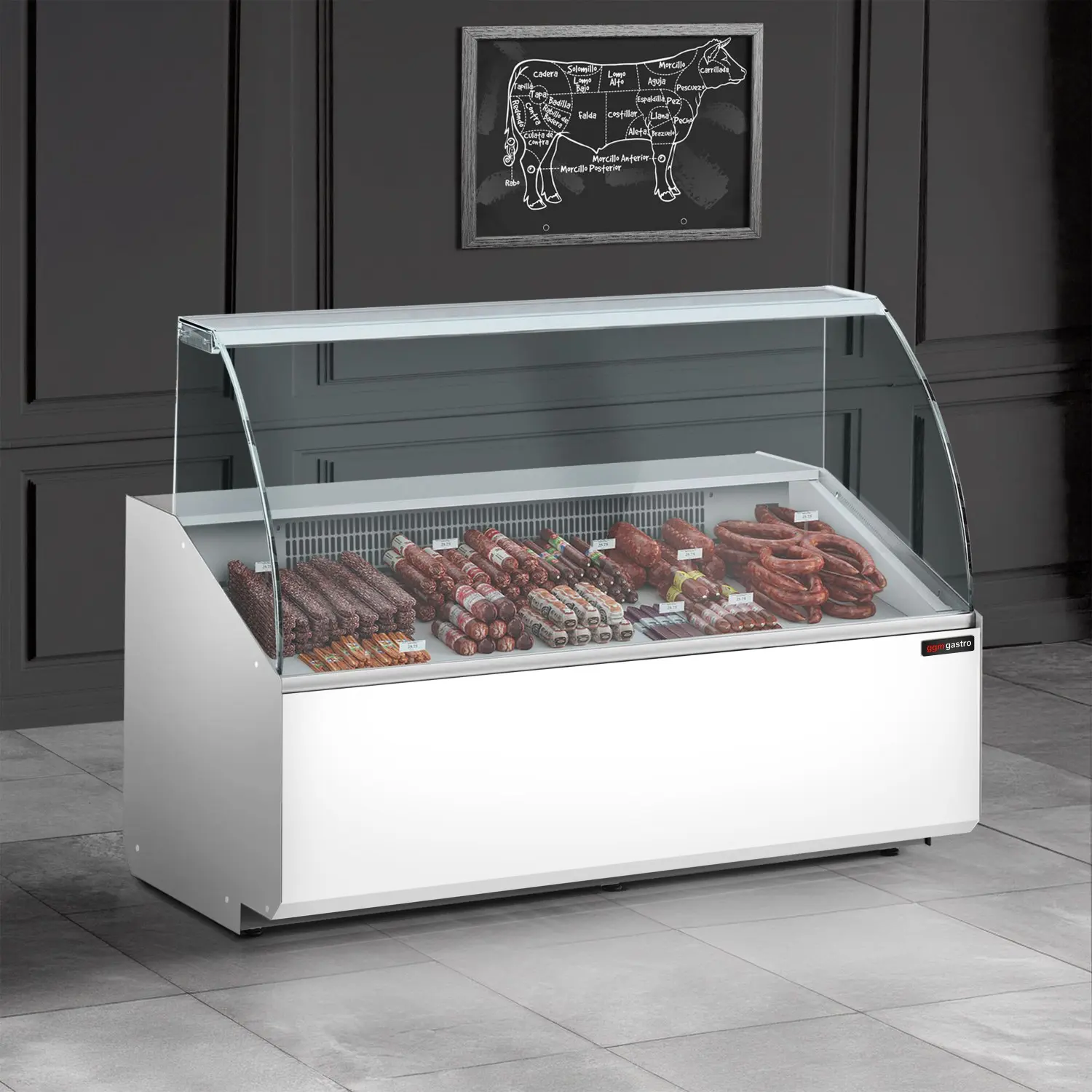 Vitrina frigorifica pentru magazin GGM Gastro KTJI159G-W (White) - 5
