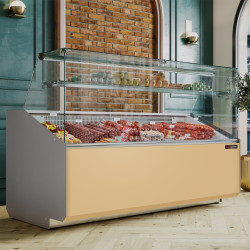 Vitrina frigorifica pentru magazin GGM Gastro KTJI209E-BG (Beige) Thumb