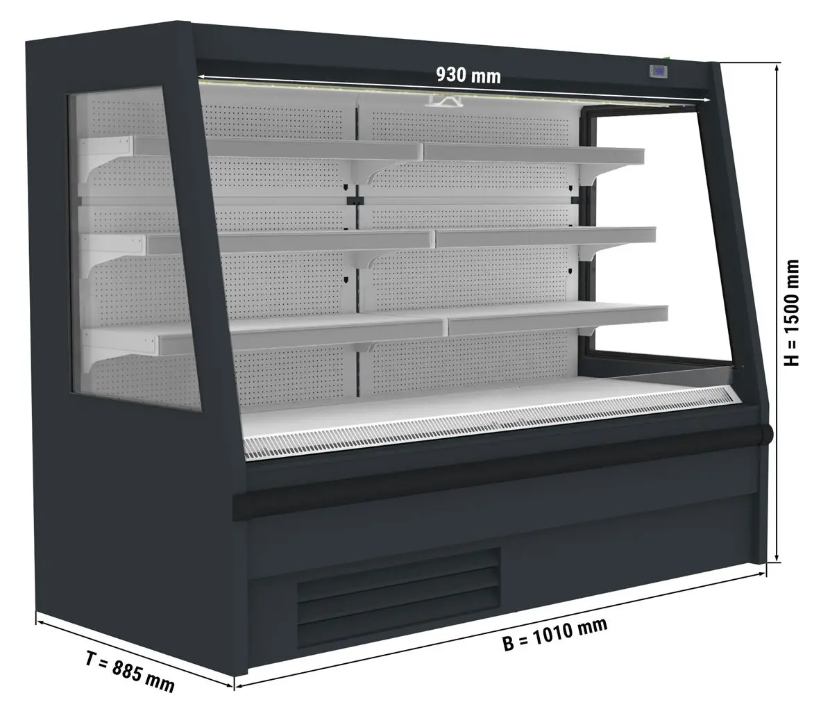 Vitrina frigorifica pentru magazin GGM Gastro SKAVENR512 (Black) - 2