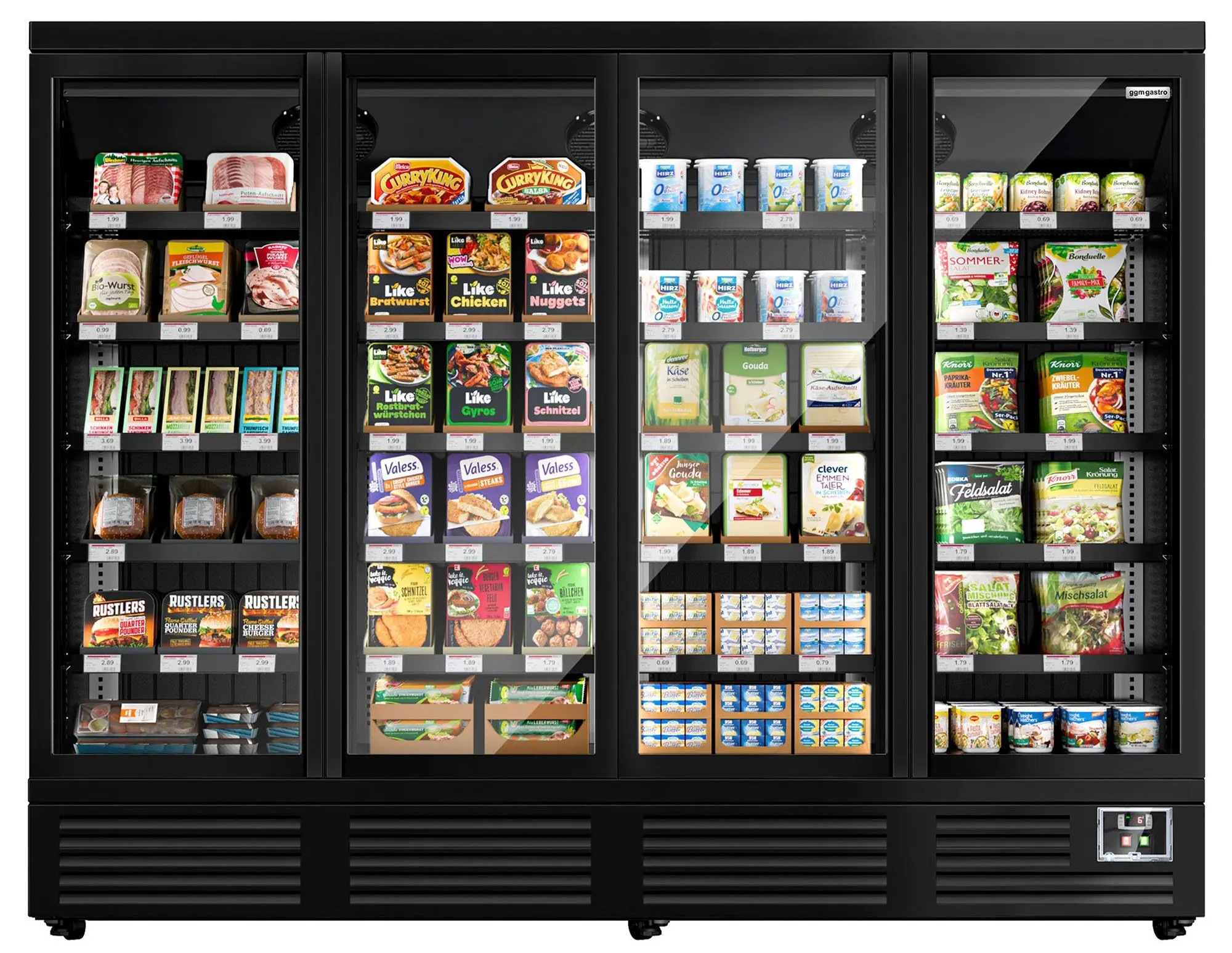 Холодильная витрина для магазина GGM Gastro WKBL1500 (Black) - 4