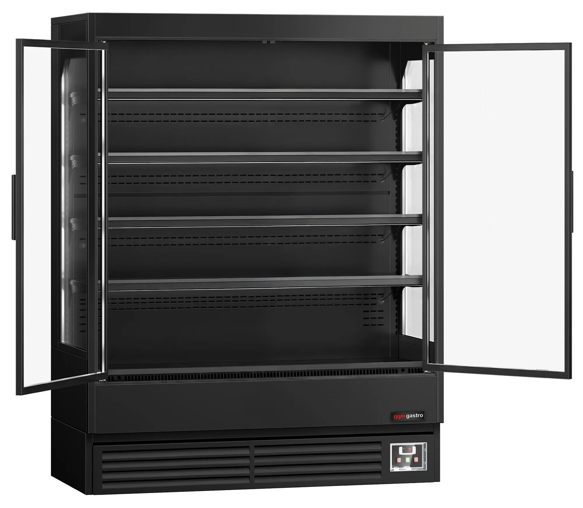 Холодильная витрина для магазина GGM Gastro WKBL157D (Black) - 3