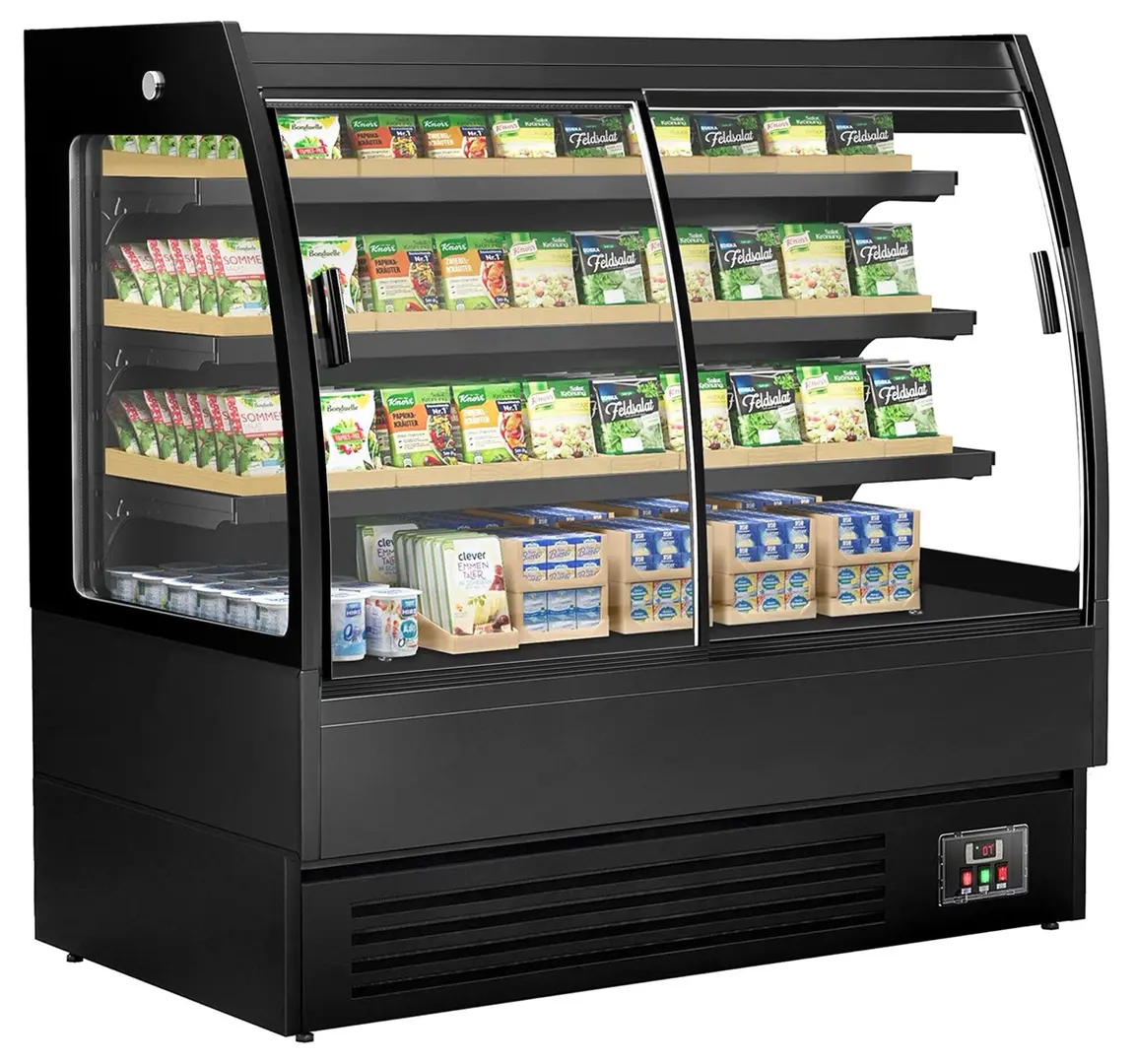 Холодильная витрина для магазина GGM Gastro WKBL158RSD (Black)