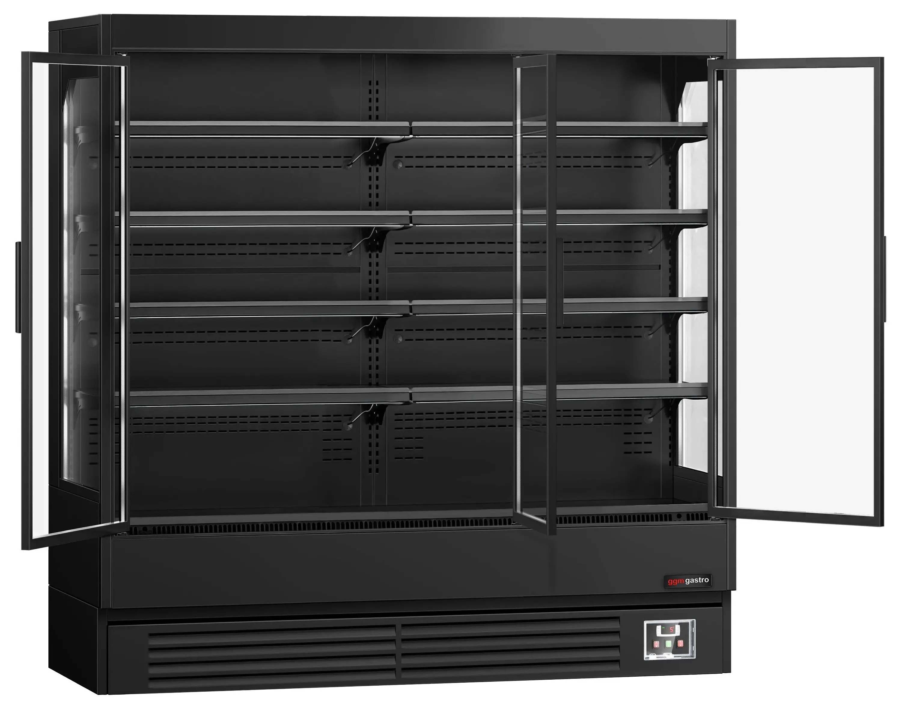 Холодильная витрина для магазина GGM Gastro WKBL197D (Black) - 3