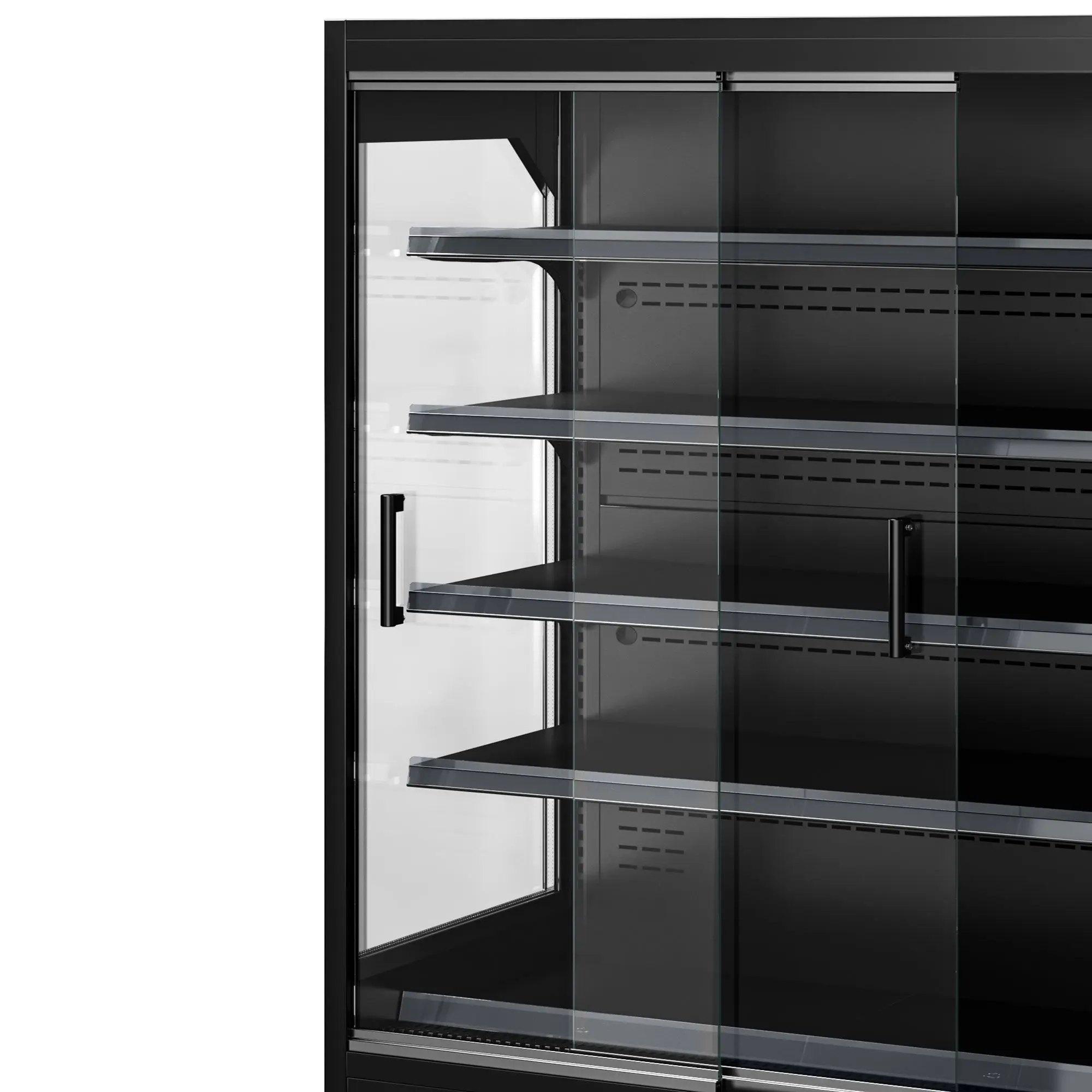Холодильная витрина для магазина GGM Gastro WKBLS157 (Black) - 6