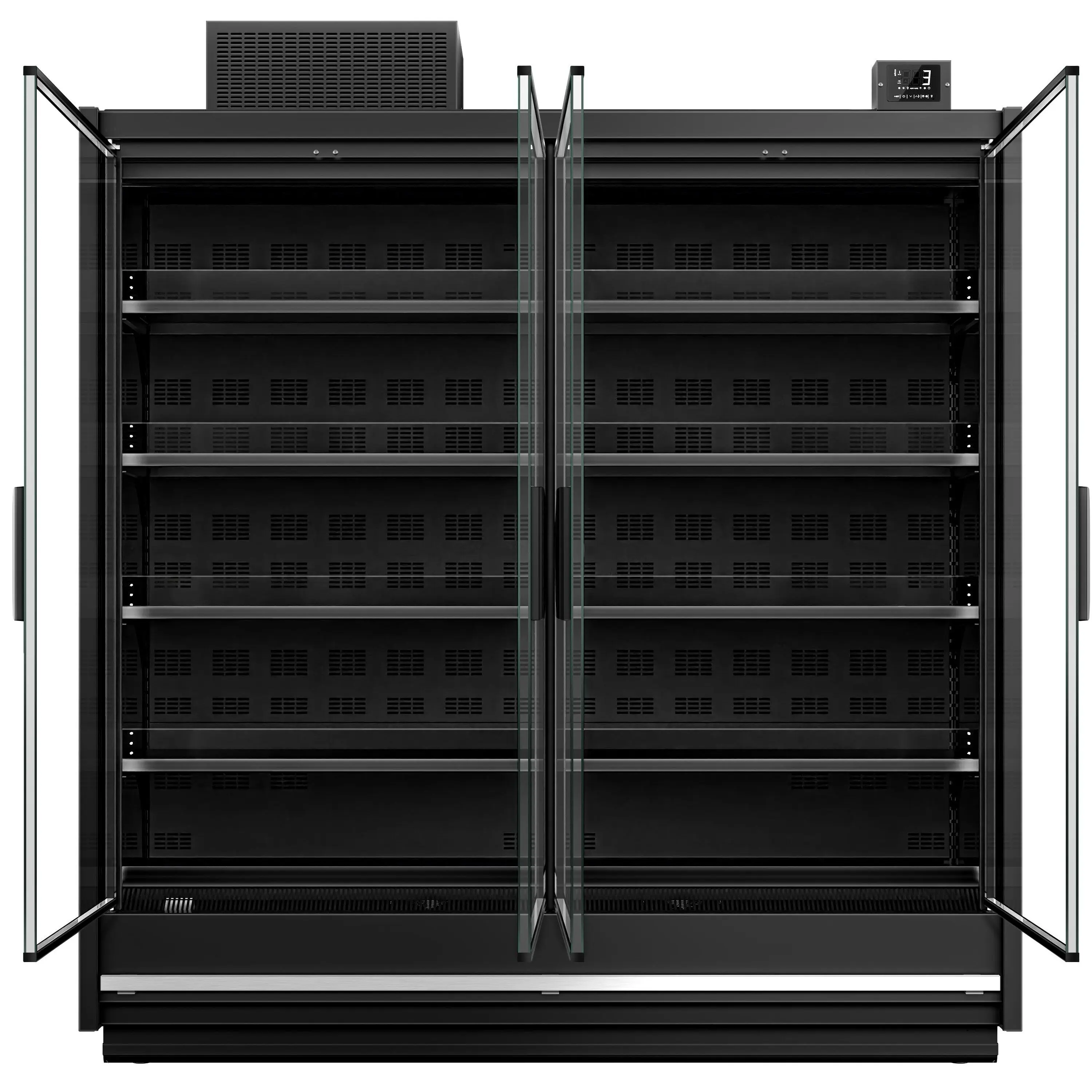 Холодильная витрина для магазина GGM Gastro WKRA18 (Black) - 4