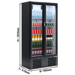 Холодильная витрина для напитков GGM Gastro BGSI435 (Black) Thumb