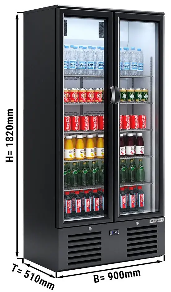 Холодильная витрина для напитков GGM Gastro BGSI435 (Black) - 2