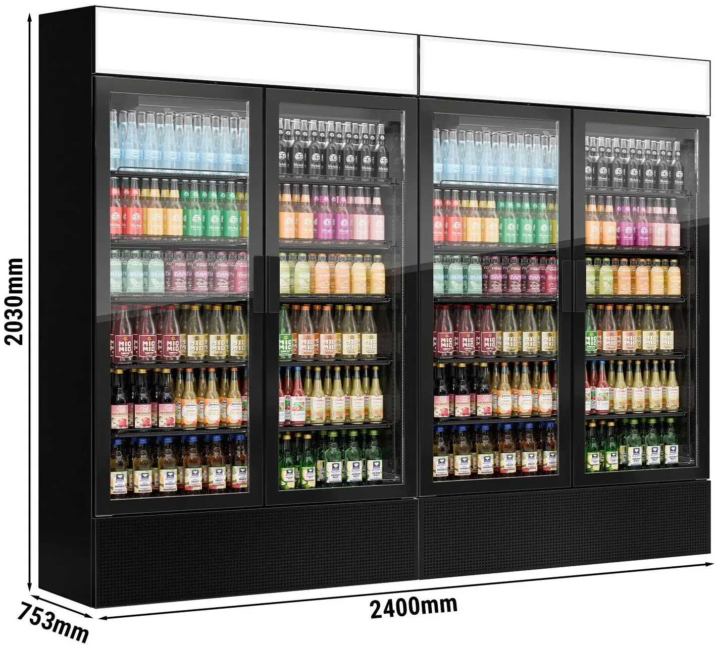 Vitrina frigorifica pentru bauturi GGM Gastro GK1200US#2 (Black) - 13