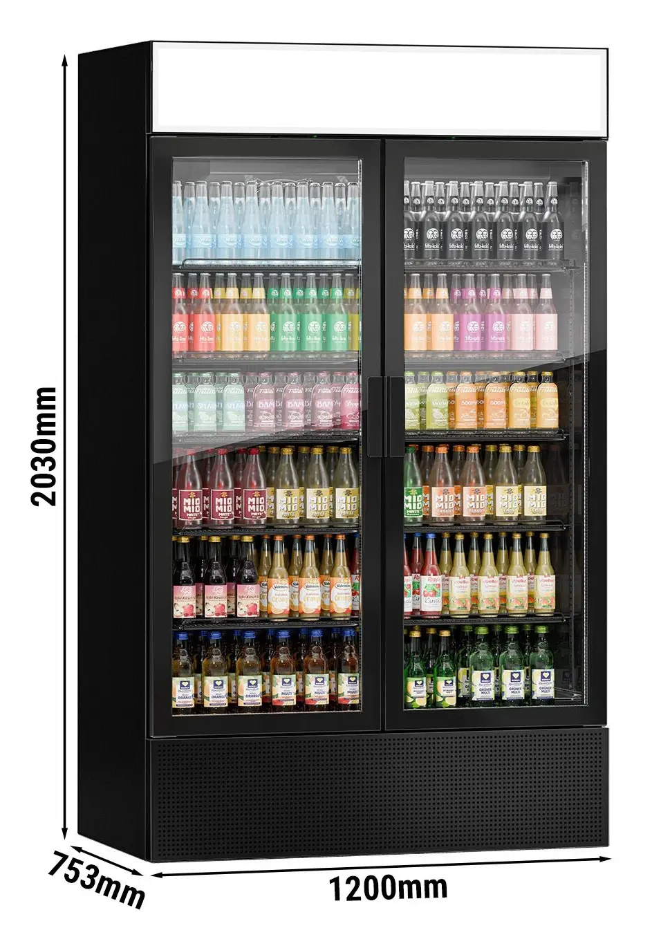 Холодильная витрина для напитков GGM Gastro GK1200US (Black) - 12