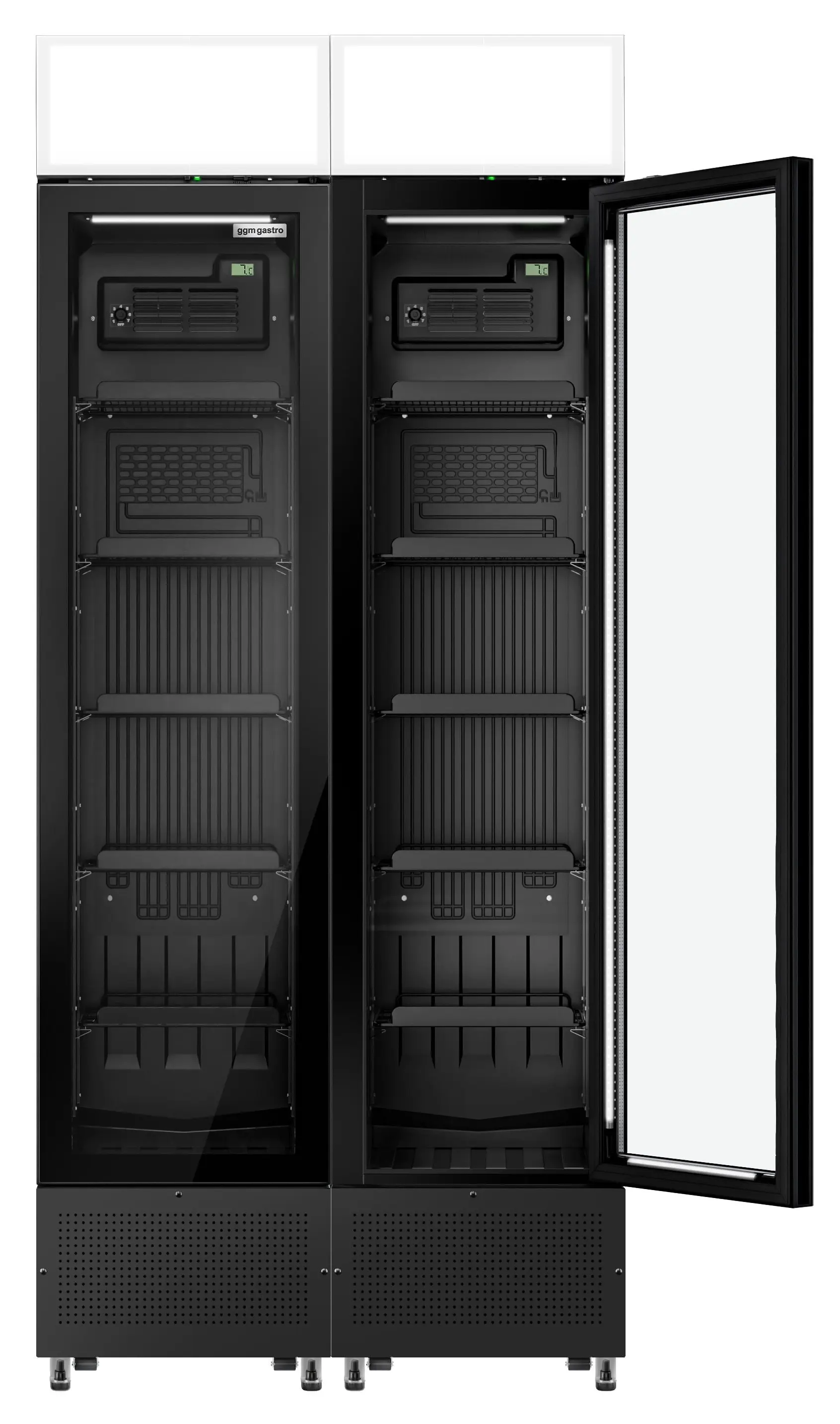 Холодильная витрина для напитков GGM Gastro GK175US#SET2 (Black) - 6