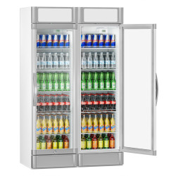 Vitrina frigorifica pentru bauturi GGM Gastro GK374UEG#SET2 (White/Grey) Thumb