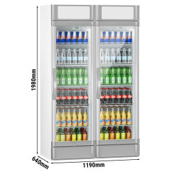 Vitrina frigorifica pentru bauturi GGM Gastro GK374UEG#SET2 (White/Grey) Thumb