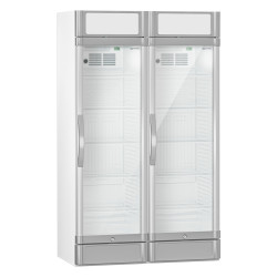 Vitrina frigorifica pentru bauturi GGM Gastro GK374UEG#SET2 (White/Grey) Thumb