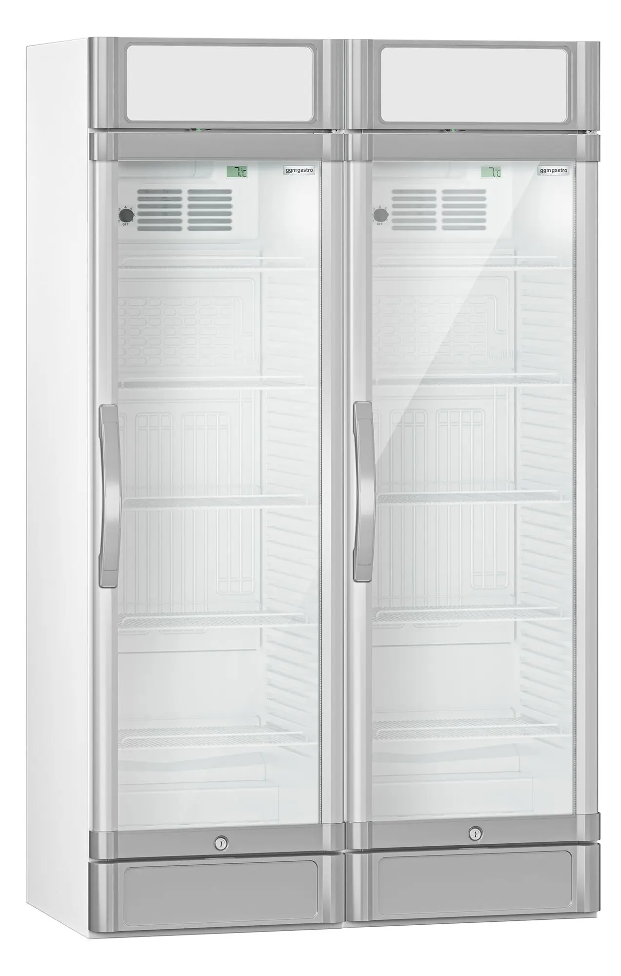 Vitrina frigorifica pentru bauturi GGM Gastro GK374UEG#SET2 (White/Grey) - 3
