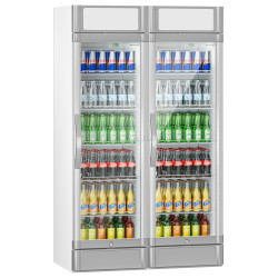 Холодильная витрина для напитков GGM Gastro GK374UEG#SET2 (White/Grey)