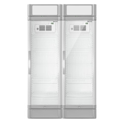 Vitrina frigorifica pentru bauturi GGM Gastro GK374UEG#SET2 (White/Grey) Thumb
