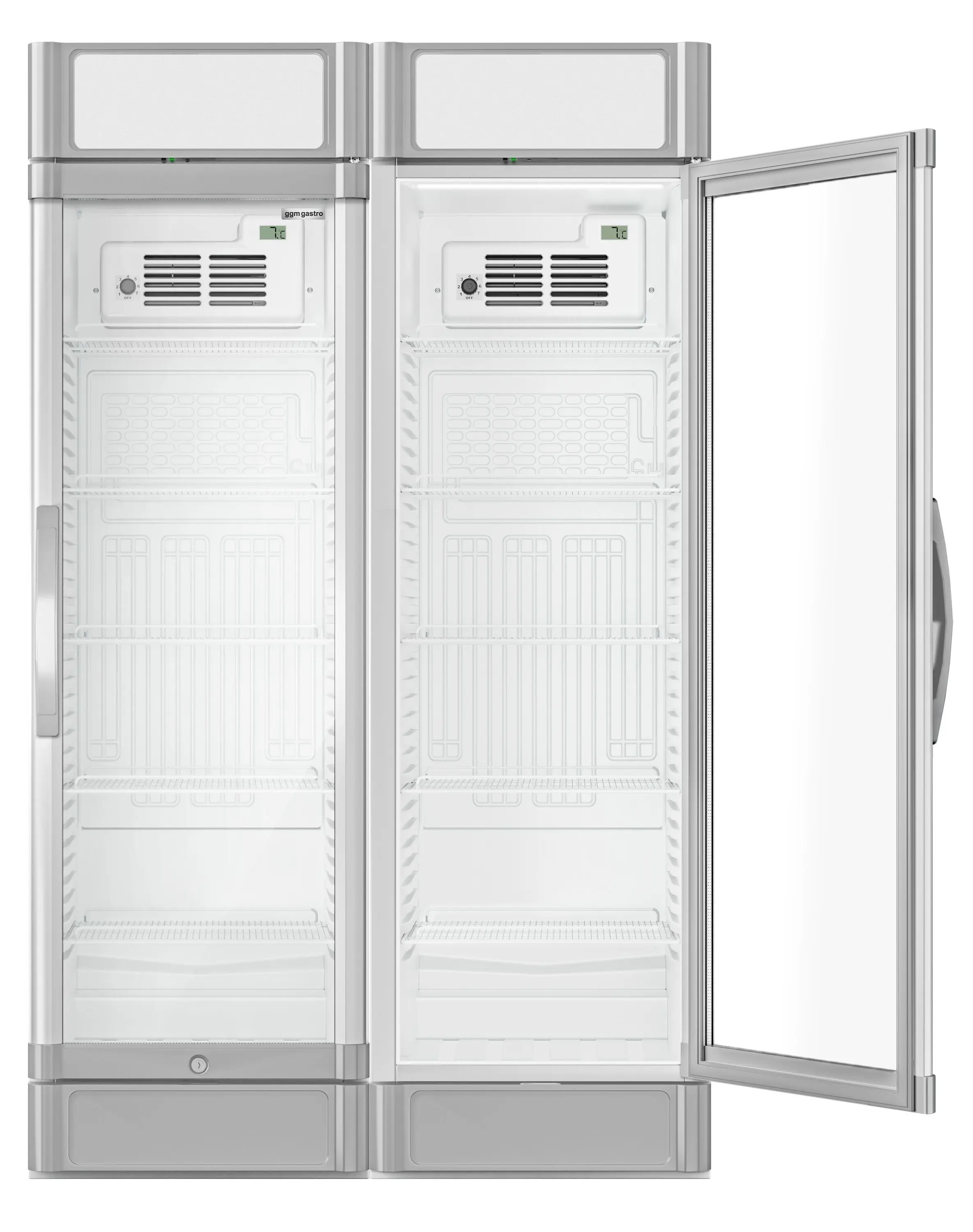 Vitrina frigorifica pentru bauturi GGM Gastro GK374UEG#SET2 (White/Grey) - 6