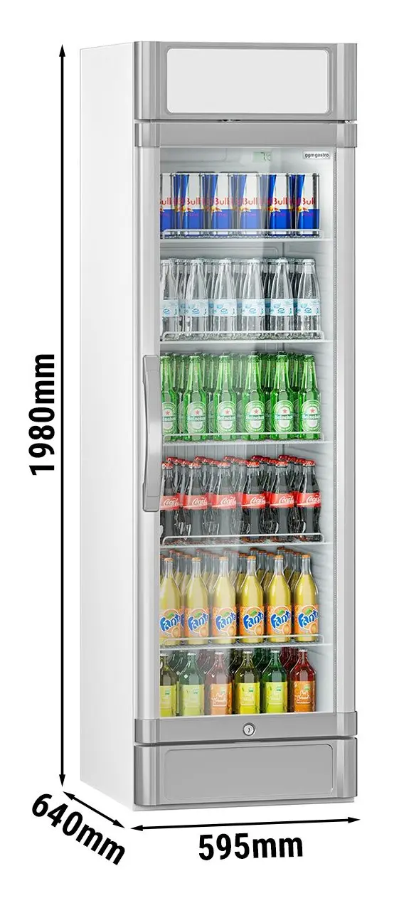 Vitrina frigorifica pentru bauturi GGM Gastro GK374UEG (White/Grey) - 10
