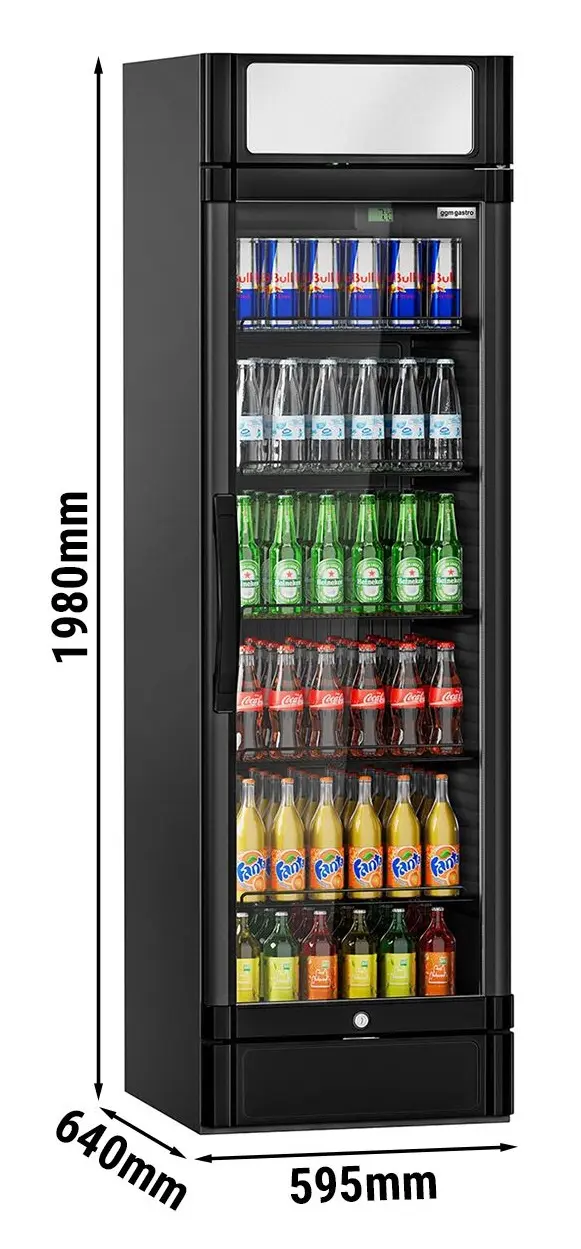 Холодильная витрина для напитков GGM Gastro GK374UES (Black) - 12