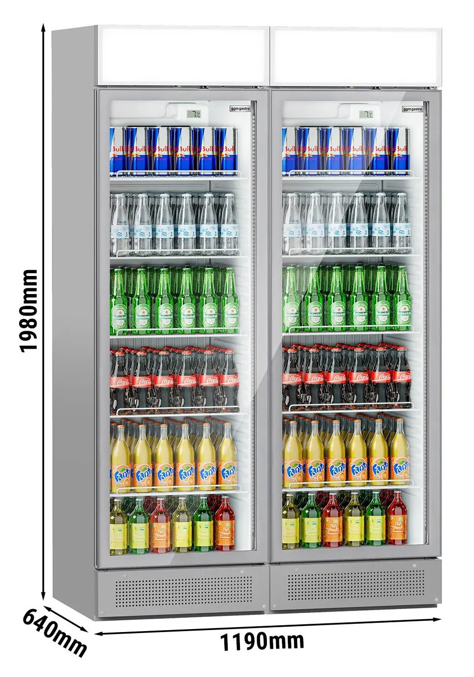 Холодильная витрина для напитков GGM Gastro GK374UG#SET2 (Silver) - 15