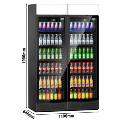 Холодильная витрина для напитков GGM Gastro GK374US#SET2 (Black) Thumb