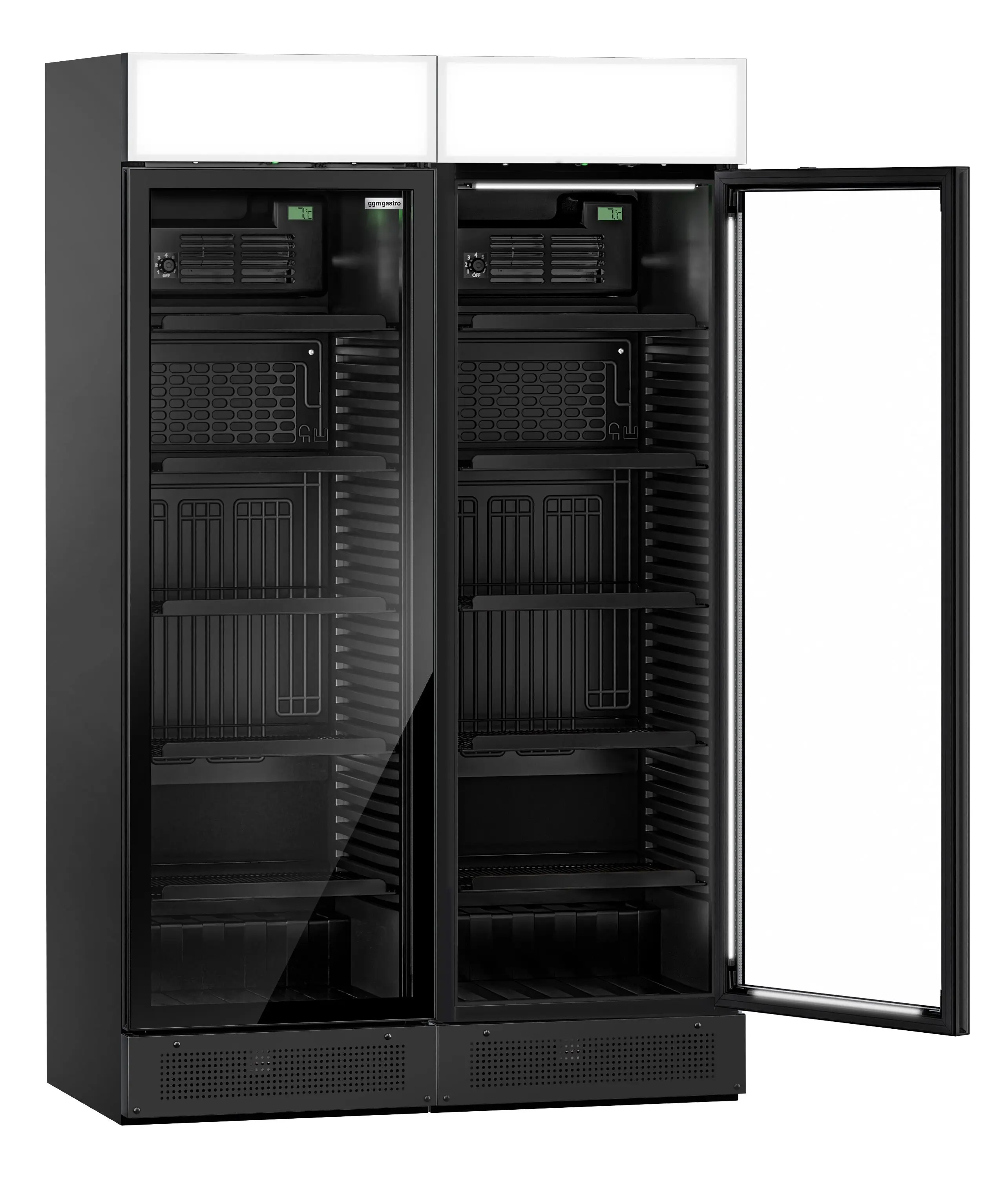 Холодильная витрина для напитков GGM Gastro GK374US#SET2 (Black) - 3