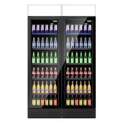 Холодильная витрина для напитков GGM Gastro GK374US#SET2 (Black) Thumb