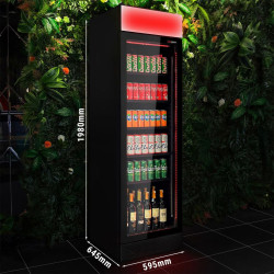 Холодильная витрина для напитков GGM Gastro GK374USLED RGB (Black) Thumb