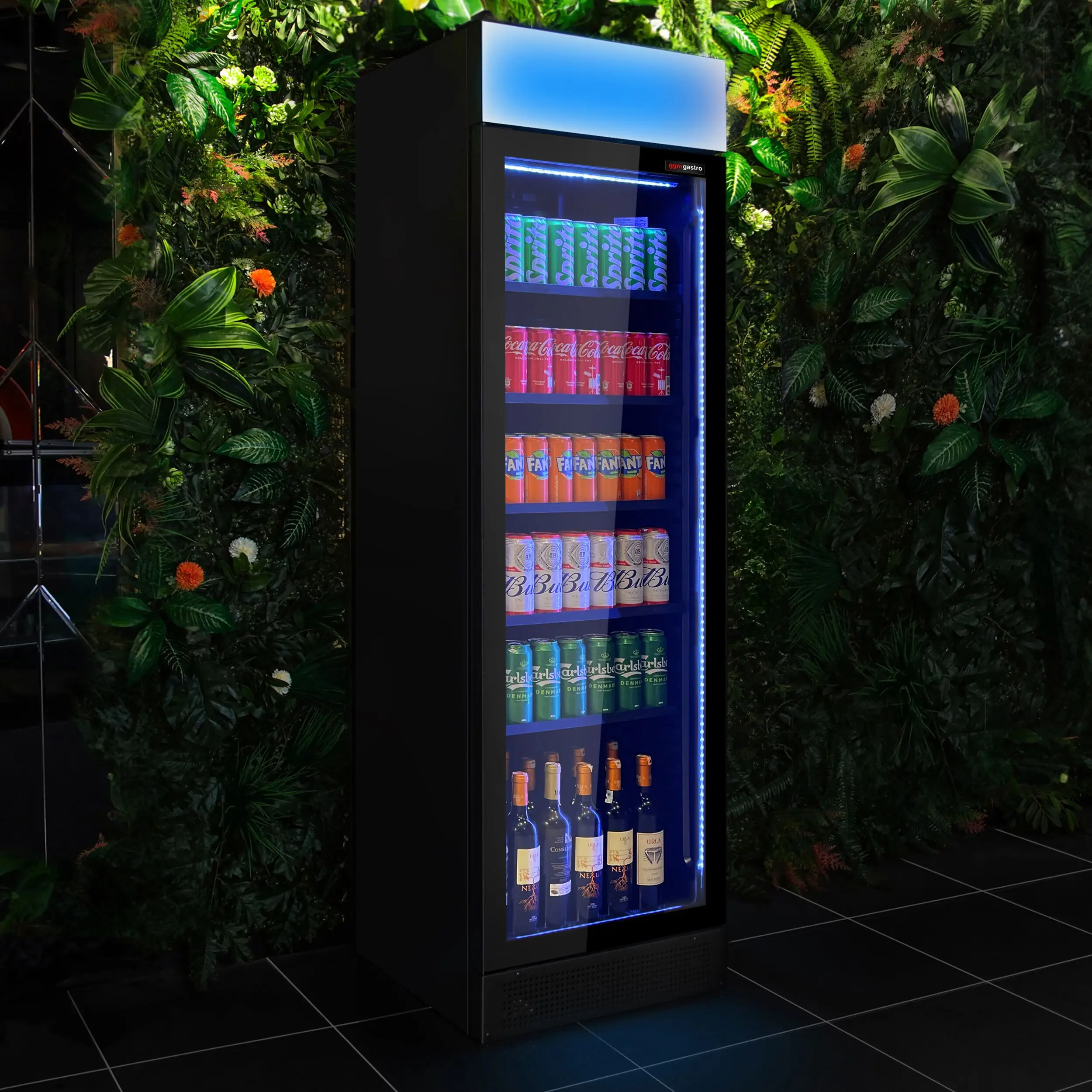 Холодильная витрина для напитков GGM Gastro GK374USLED RGB (Black) - 4