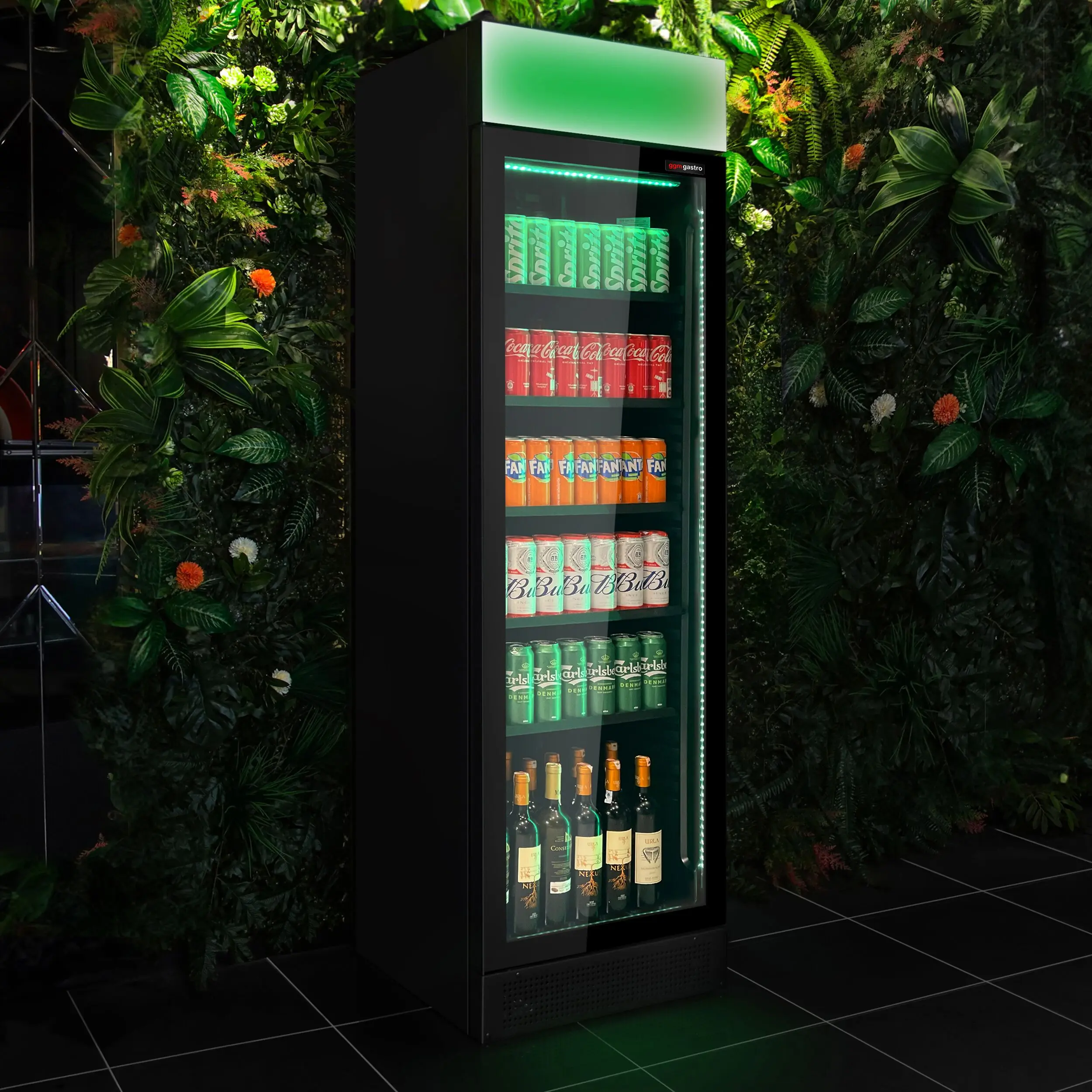Холодильная витрина для напитков GGM Gastro GK374USLED RGB (Black) - 5