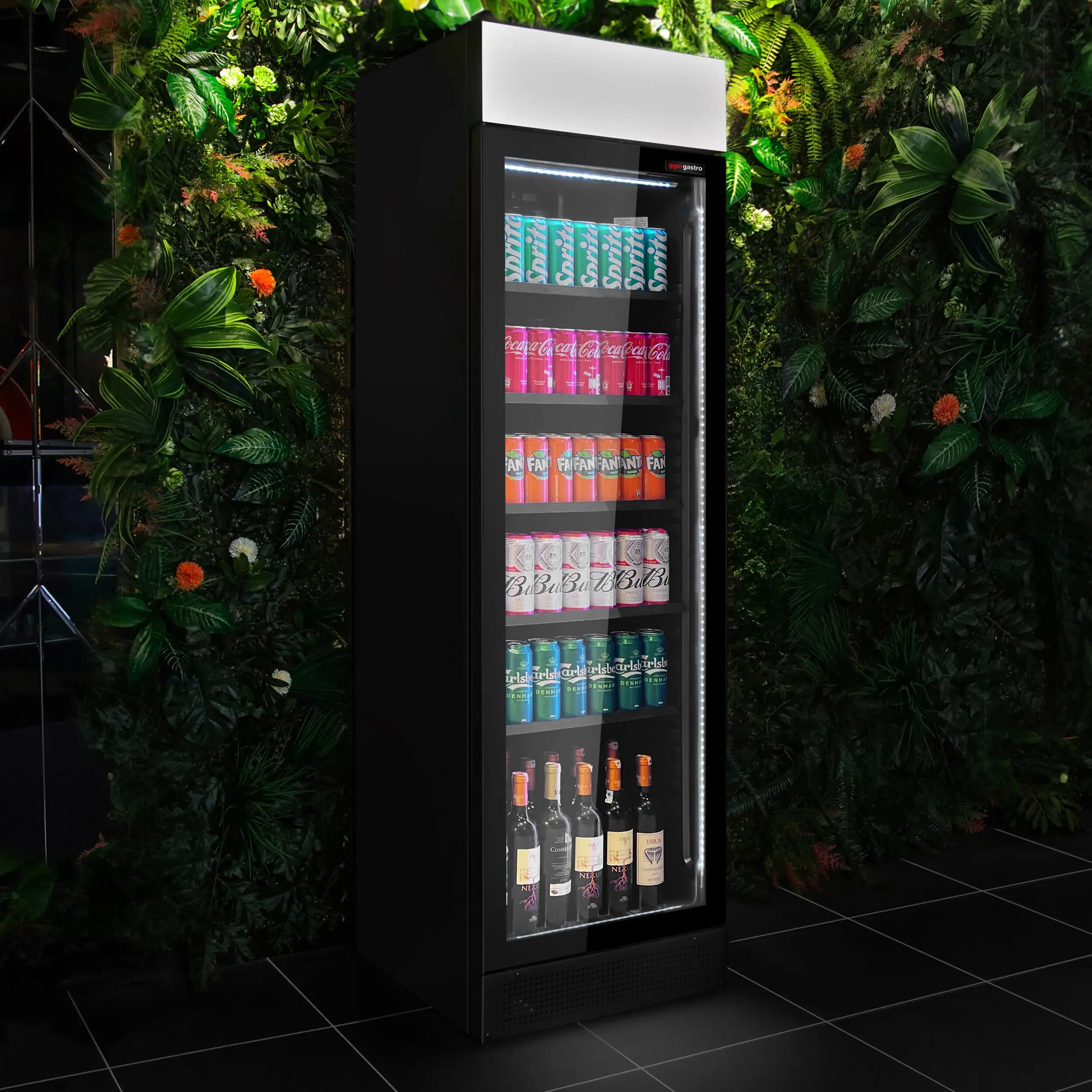 Холодильная витрина для напитков GGM Gastro GK374USLED RGB (Black) - 6