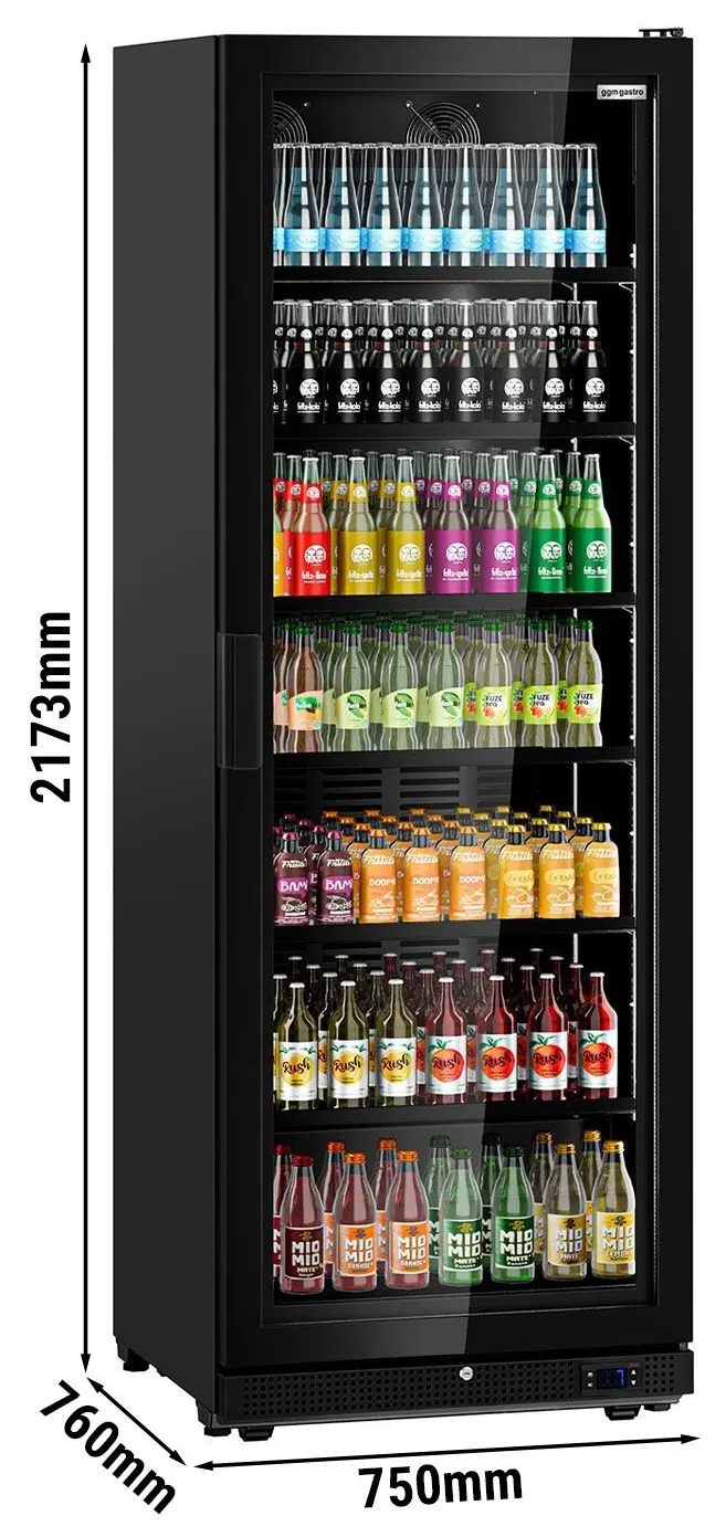 Холодильная витрина для напитков GGM Gastro GK739UB (Black) - 12