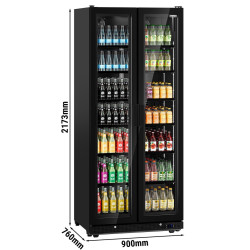 Холодильная витрина для напитков GGM Gastro GK898UB (Black) Thumb