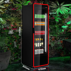 Холодильная витрина для напитков GGM Gastro GKE550LED RGB (Black) Thumb