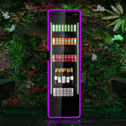 Холодильная витрина для напитков GGM Gastro GKE550LED RGB (Black) Thumb
