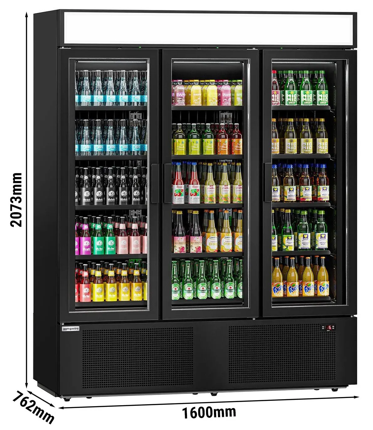Холодильная витрина для напитков GGM Gastro GKG1325 (Black) - 11