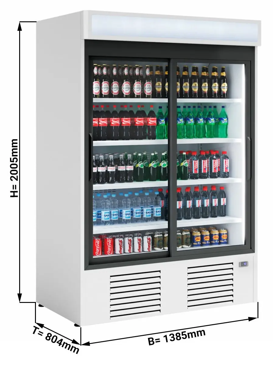 Vitrina frigorifica pentru bauturi GGM Gastro GKI1000 (White) - 2