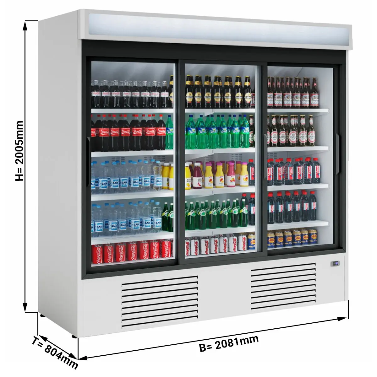 Vitrina frigorifica pentru bauturi GGM Gastro GKI1600 (White) - 2