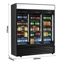 Холодильная витрина для напитков GGM Gastro GKS1500S (Black) Thumb