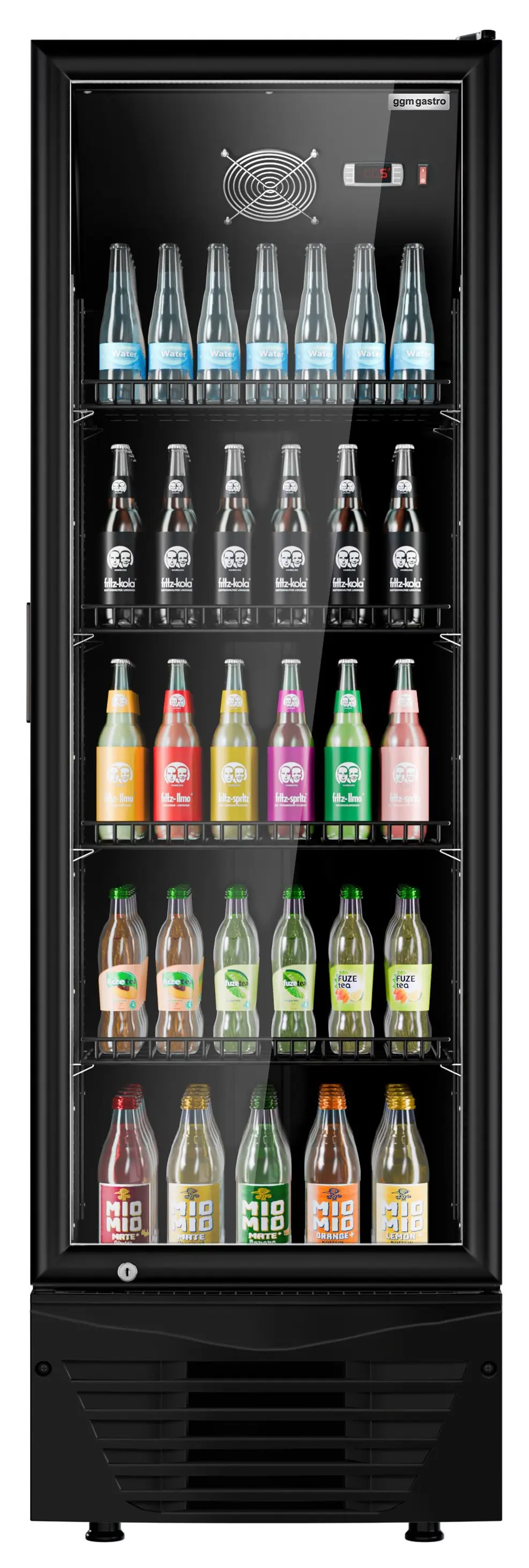 Холодильная витрина для напитков GGM Gastro GKS330N (Black) - 4