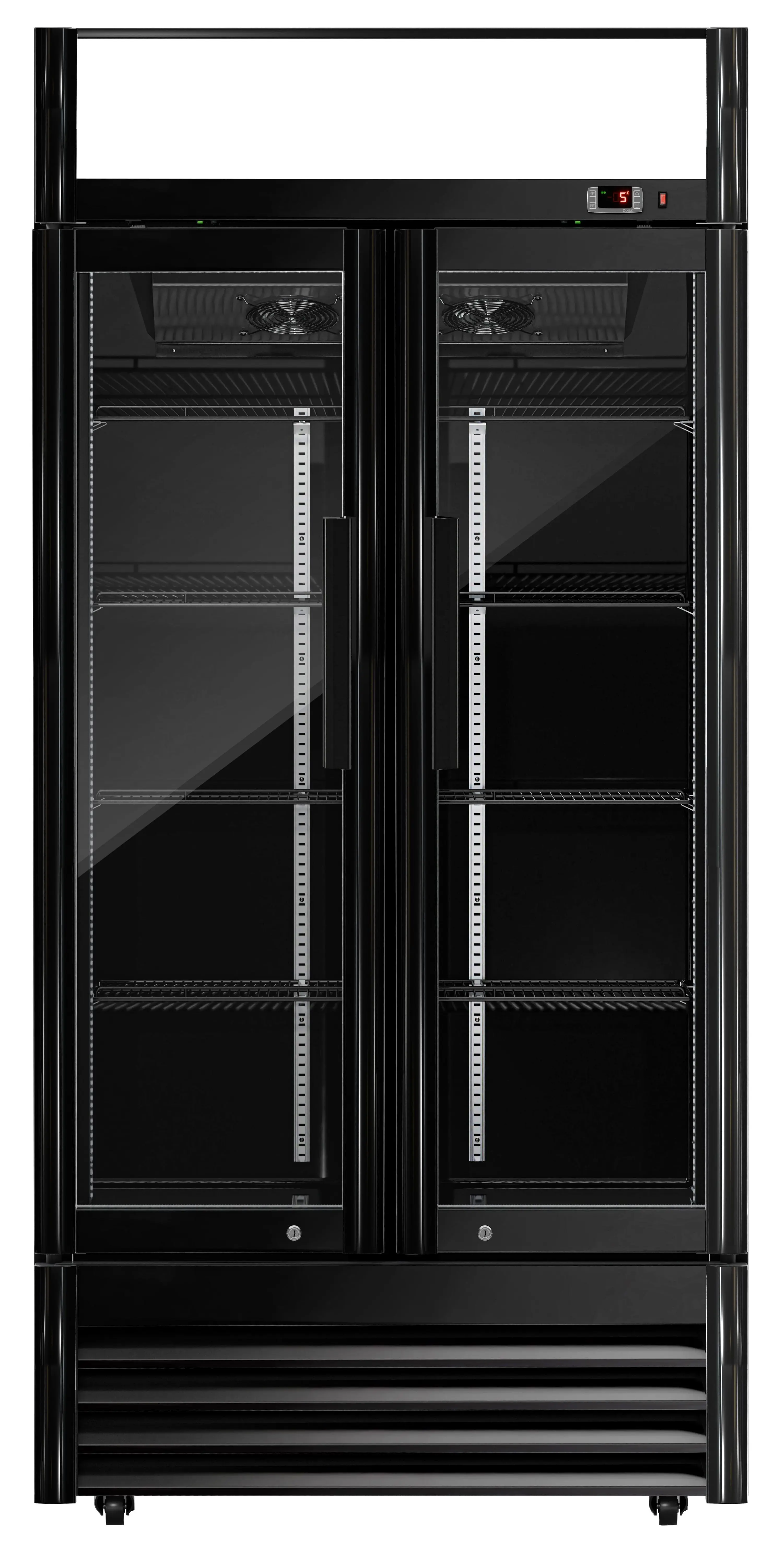 Холодильная витрина для напитков GGM Gastro GKS630FNN-B (Black) - 4