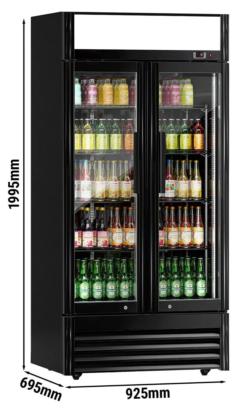 Холодильная витрина для напитков GGM Gastro GKS630FNN-B (Black) - 10