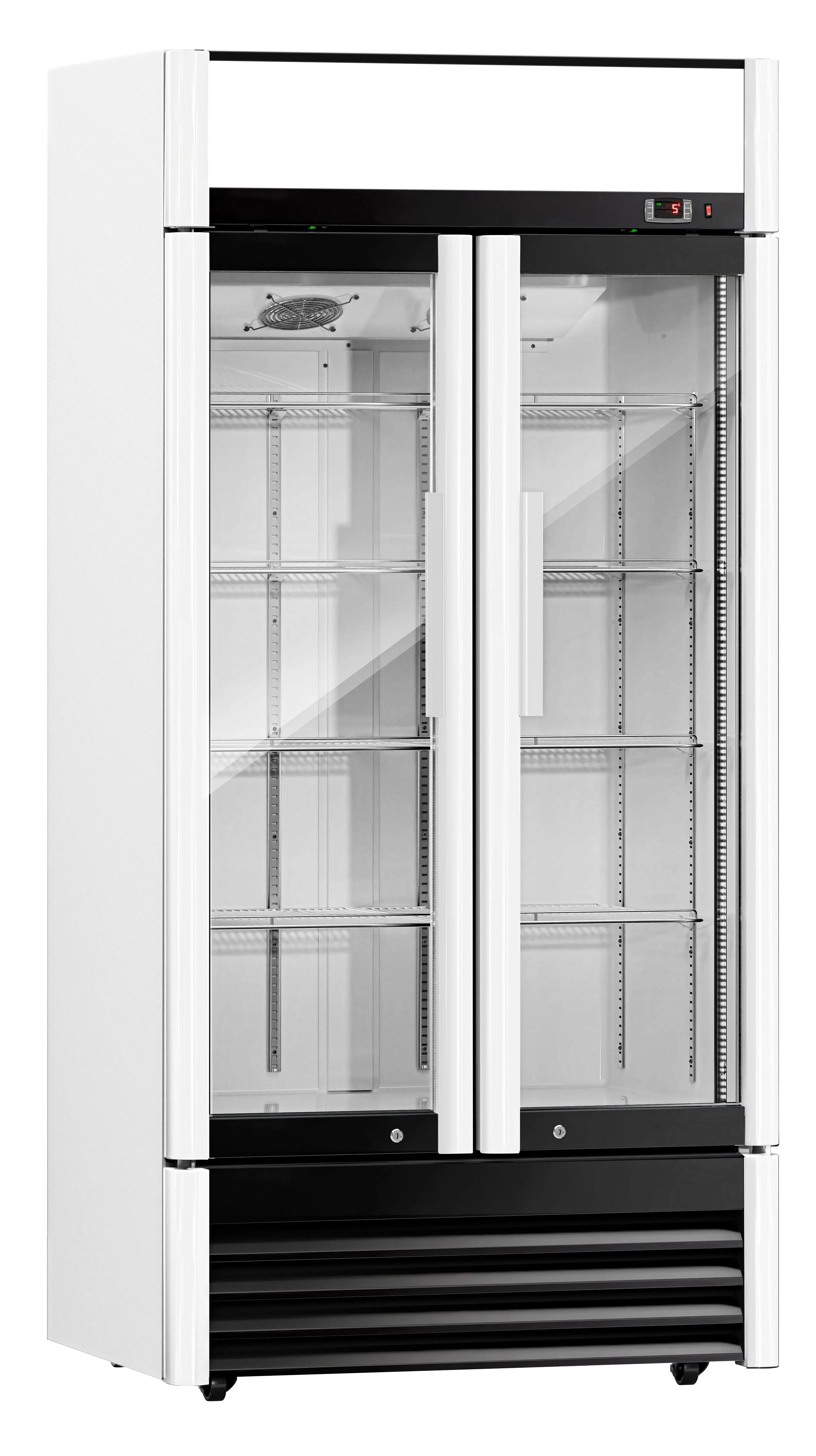 Vitrina frigorifica pentru bauturi GGM Gastro GKS630FNN (White/Black) - 2