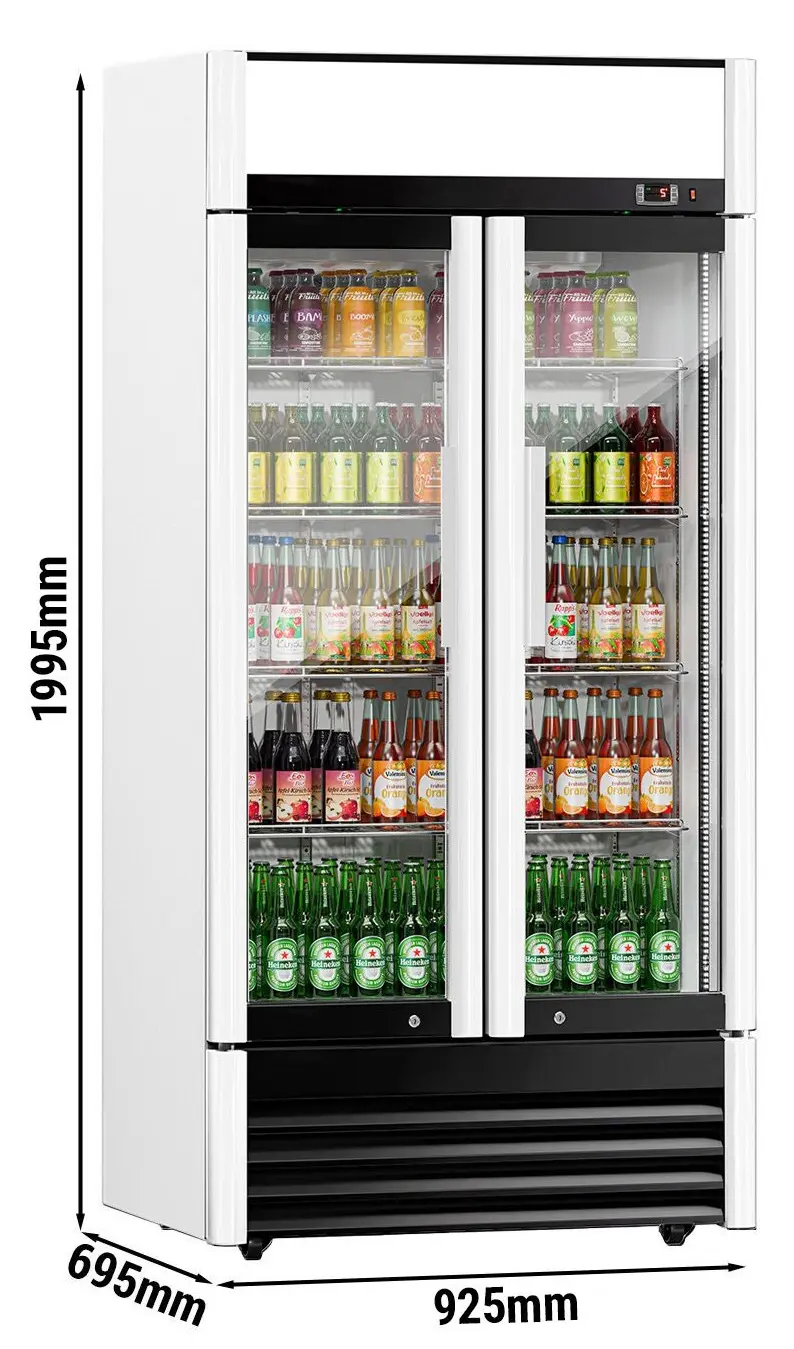 Vitrina frigorifica pentru bauturi GGM Gastro GKS630FNN (White/Black) - 11