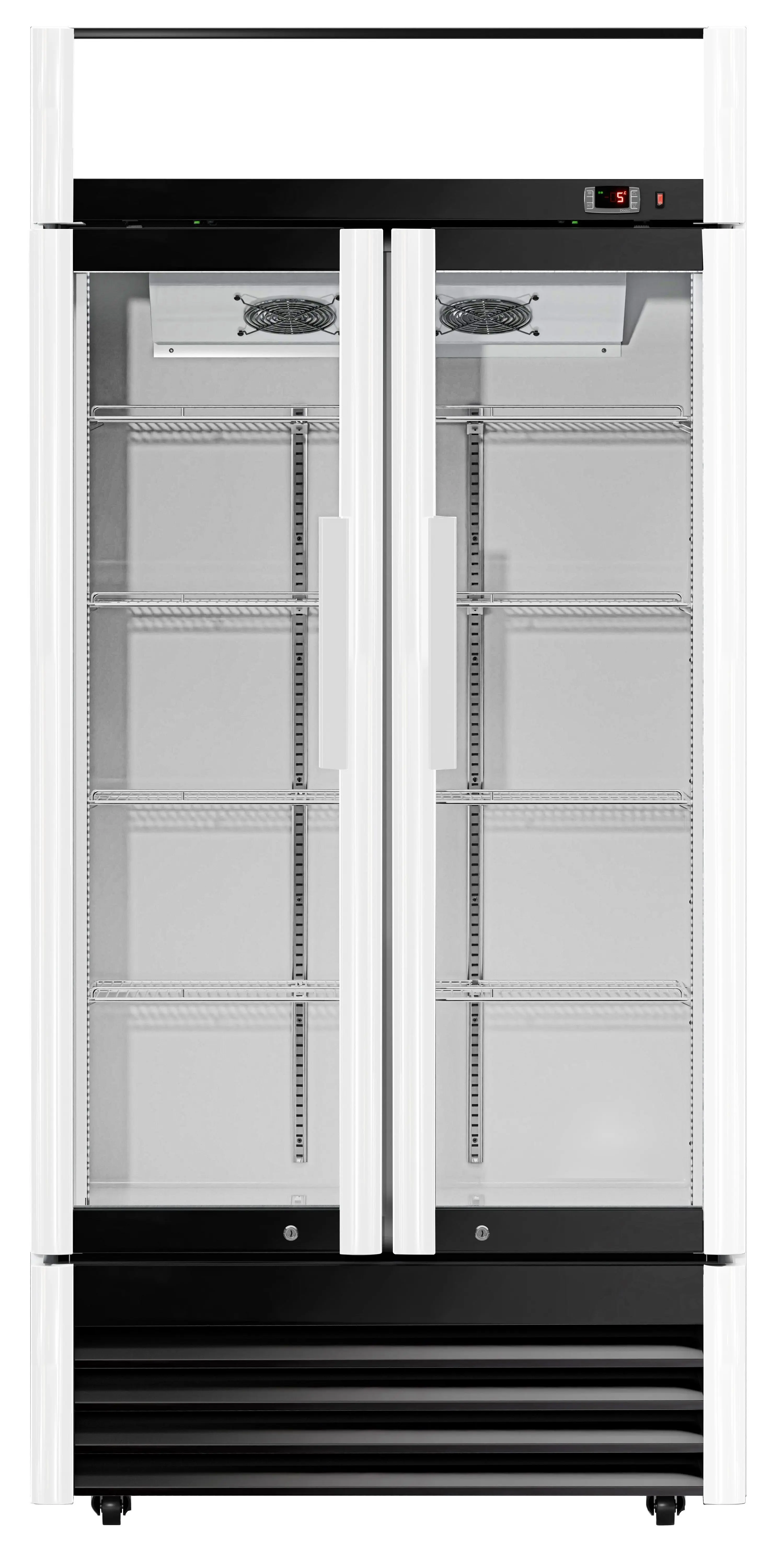 Vitrina frigorifica pentru bauturi GGM Gastro GKS630FNN (White/Black) - 4