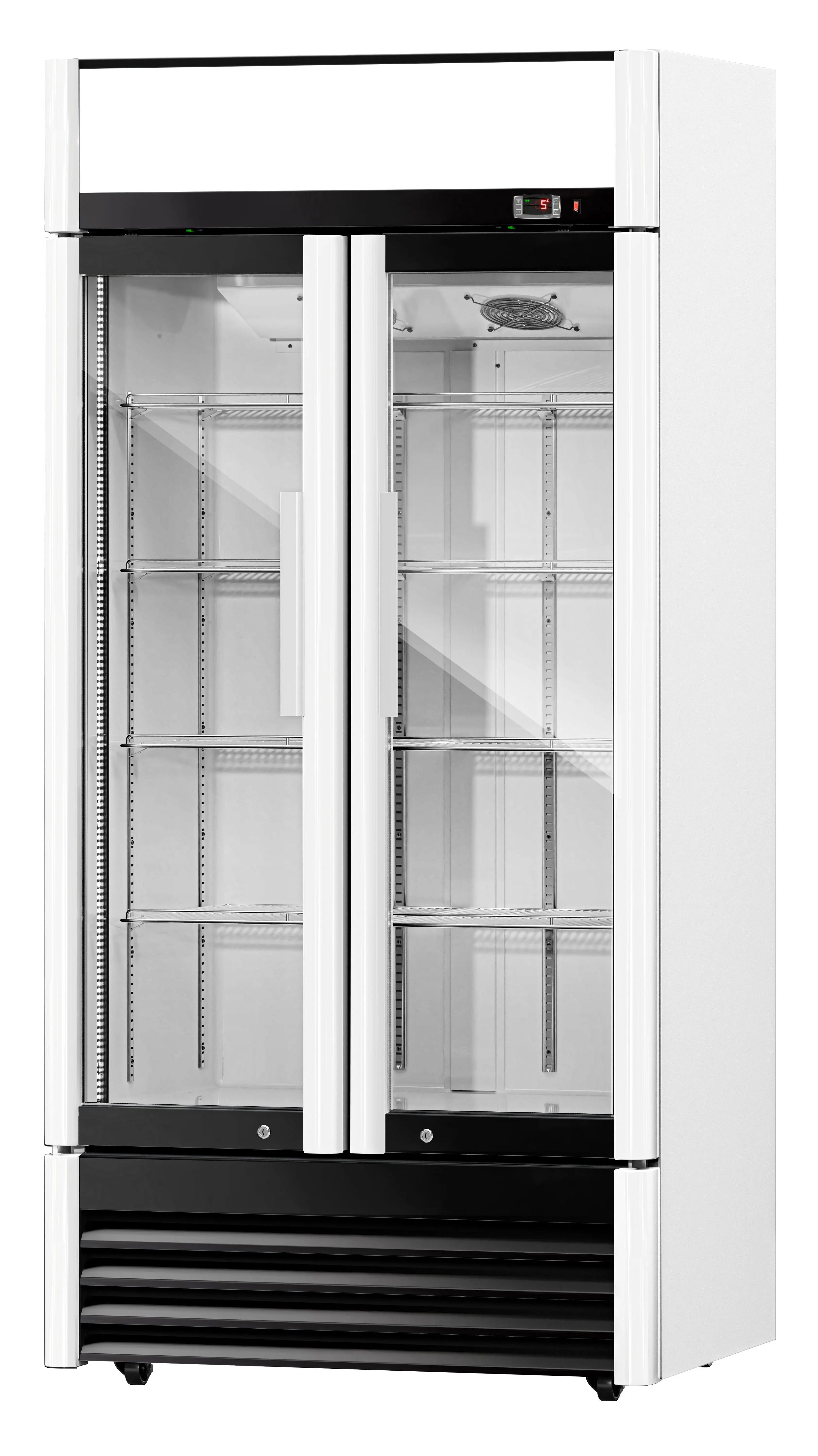 Vitrina frigorifica pentru bauturi GGM Gastro GKS630FNN (White/Black) - 5