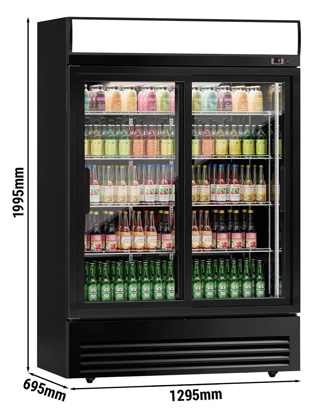Холодильная витрина для напитков GGM Gastro GKS908N-B (Black) - 11