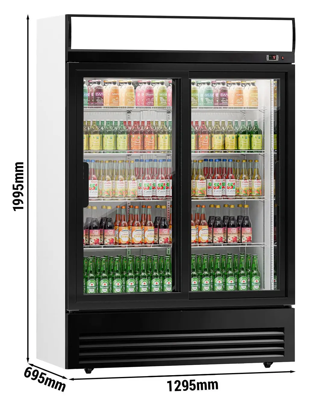 Холодильная витрина для напитков GGM Gastro GKS908N (Black/White) - 11